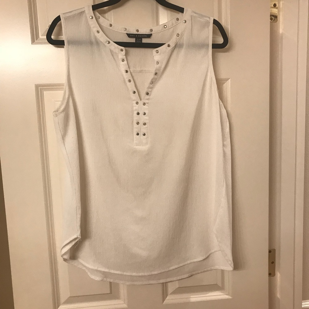 White Sleeveless Shirt